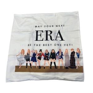 Taylor Swift Era Themed White Pillow Case